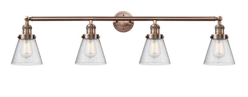 Innovations 215-AC-G64 Four Light Bath Vanity, Antique Copper
