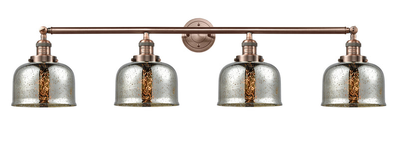 Innovations 215-AC-G78 Four Light Bath Vanity, Antique Copper