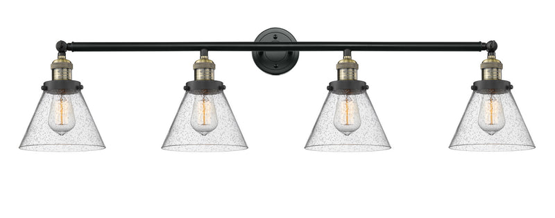 Innovations 215-BAB-G44 Four Light Bath Vanity, Black Antique Brass