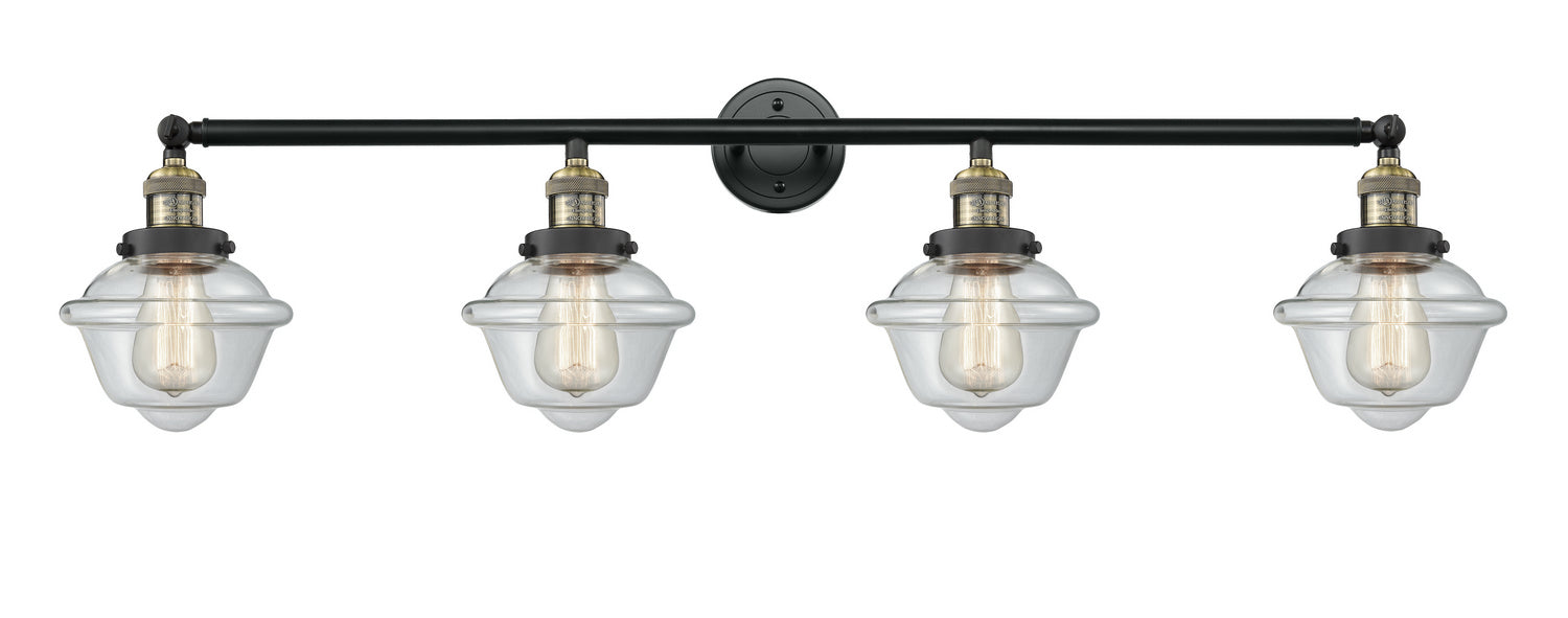 Innovations 215-BAB-G532 Four Light Bath Vanity, Black Antique Brass