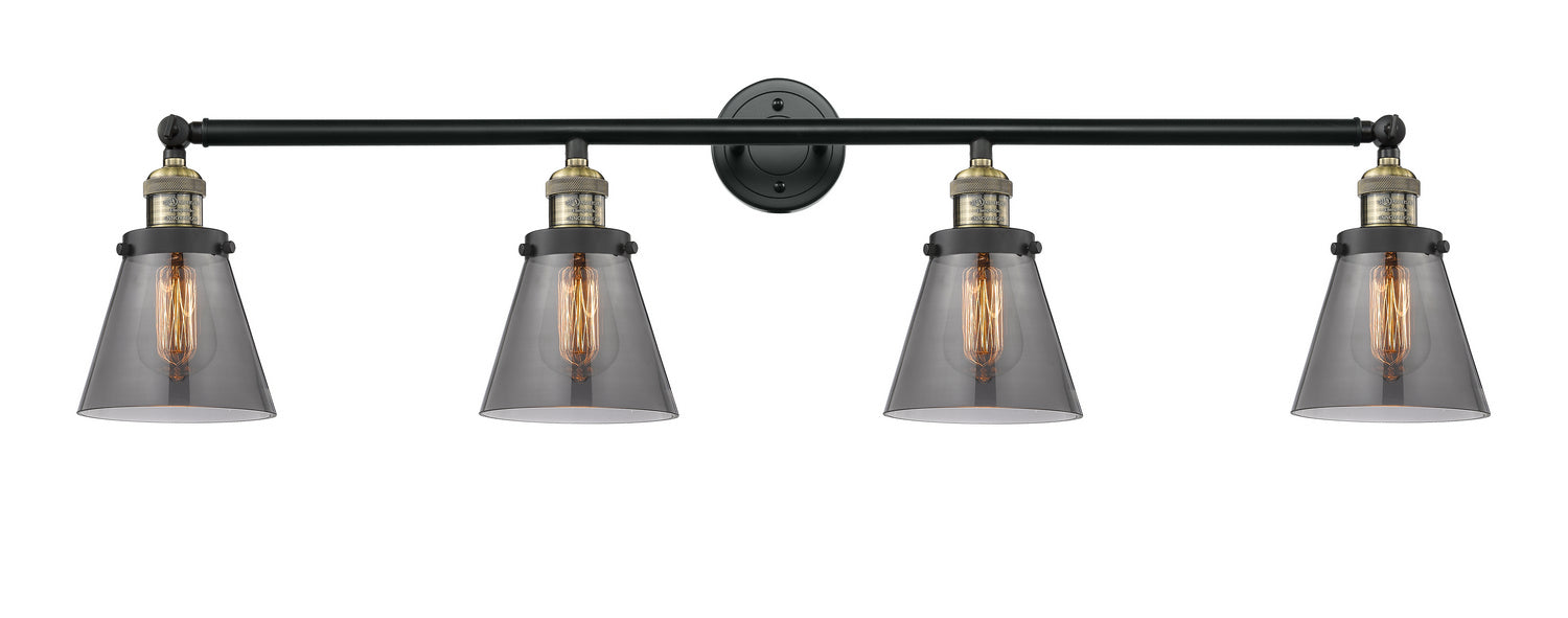 Innovations 215-BAB-G63 Four Light Bath Vanity, Black Antique Brass