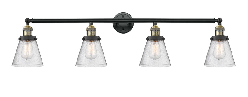 Innovations 215-BAB-G64 Four Light Bath Vanity, Black Antique Brass