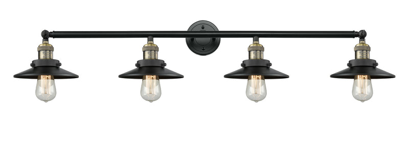 Innovations 215-BAB-M6 Four Light Bath Vanity, Black Antique Brass