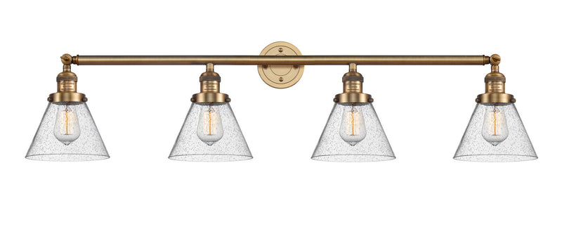 Innovations 215-BB-G44 Four Light Bath Vanity, Brushed Brass