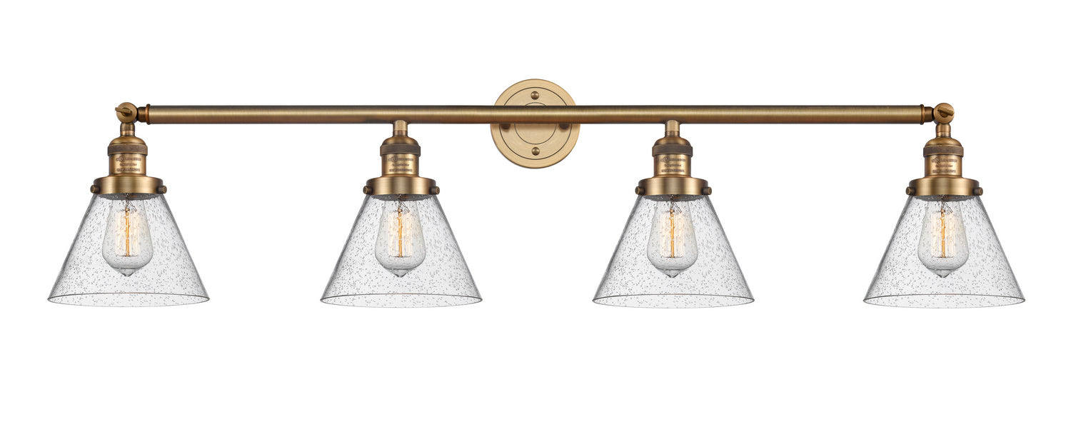 Innovations 215-BB-G44 Four Light Bath Vanity, Brushed Brass