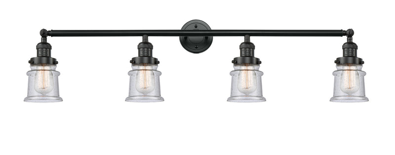 Innovations 215-BK-G184S Four Light Bath Vanity, Matte Black
