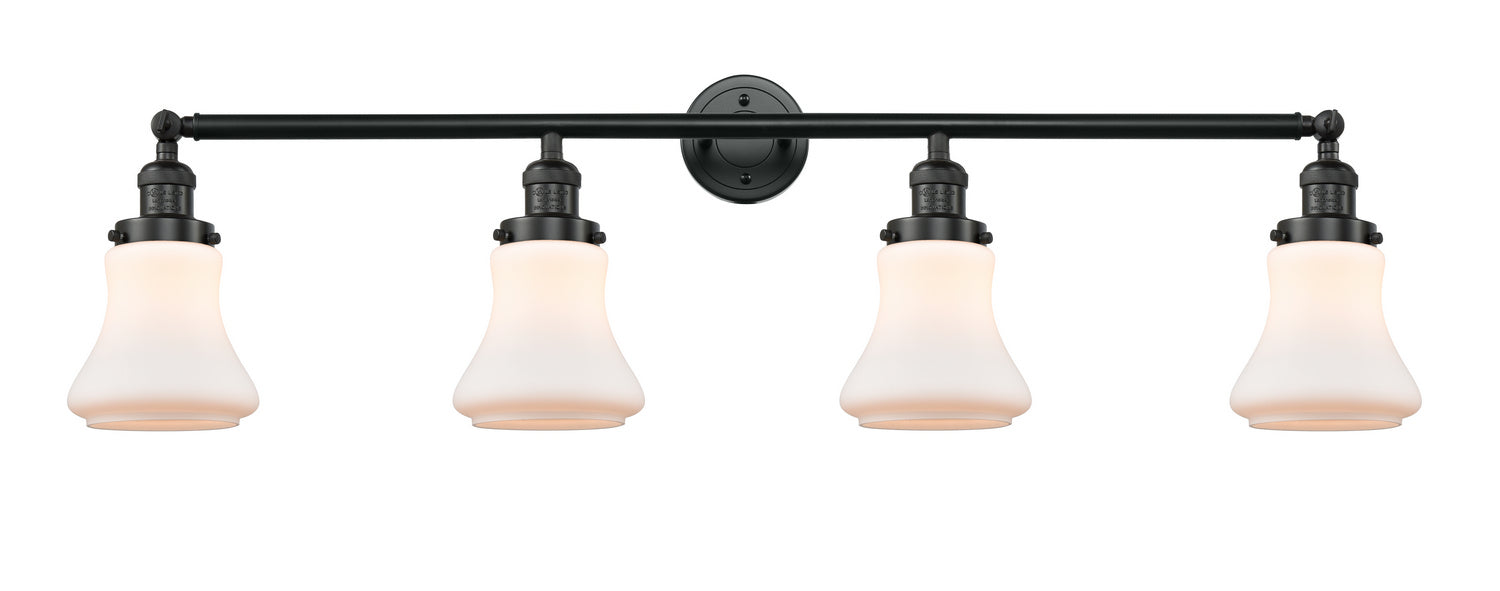 Innovations 215-BK-G191 Four Light Bath Vanity, Matte Black