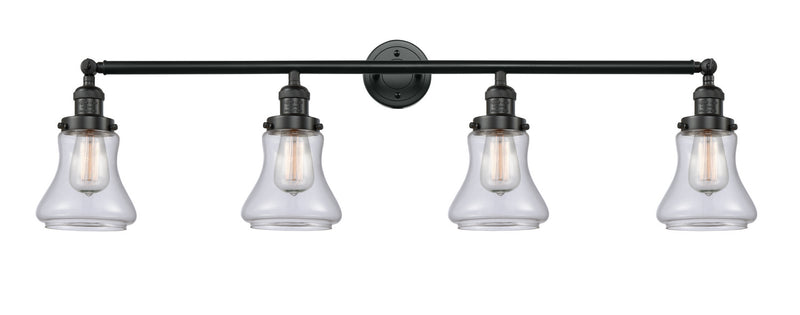 Innovations 215-BK-G192 Four Light Bath Vanity, Matte Black