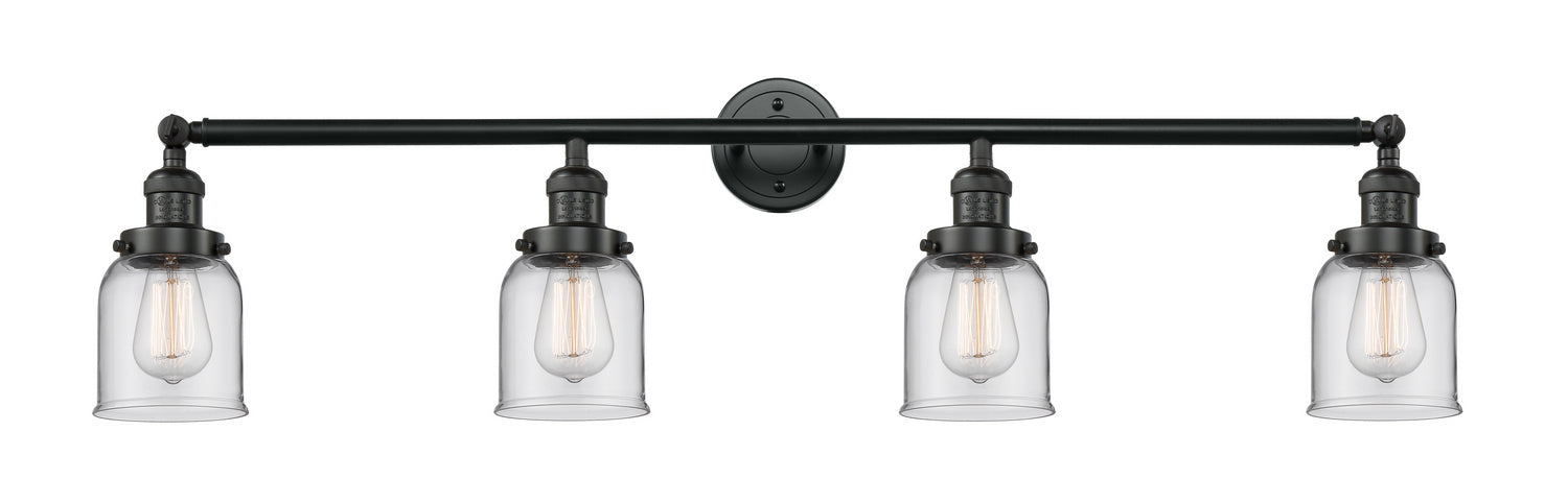 Innovations 215-BK-G52 Four Light Bath Vanity, Matte Black