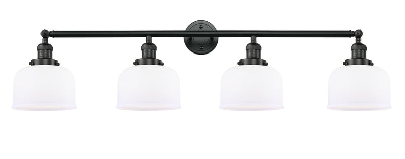 Innovations 215-BK-G71 Four Light Bath Vanity, Matte Black