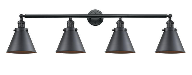 Innovations 215-BK-M13-BK Four Light Bath Vanity, Matte Black