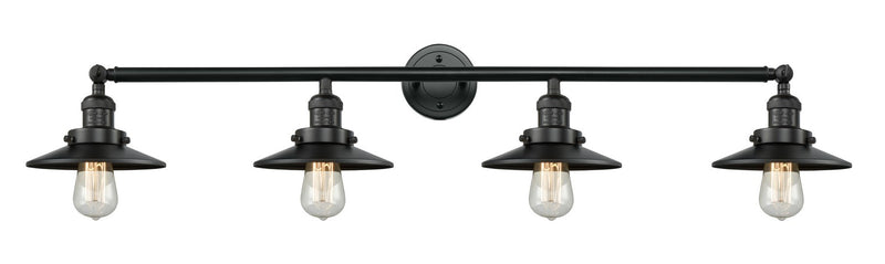 Innovations 215-BK-M6 Four Light Bath Vanity, Matte Black