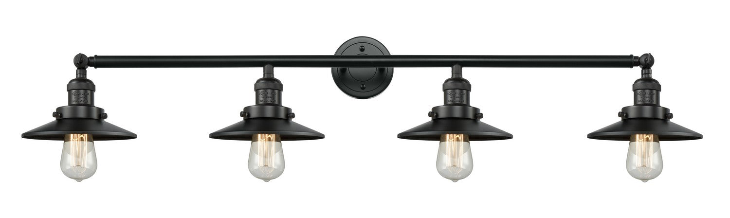 Innovations 215-BK-M6 Four Light Bath Vanity, Matte Black
