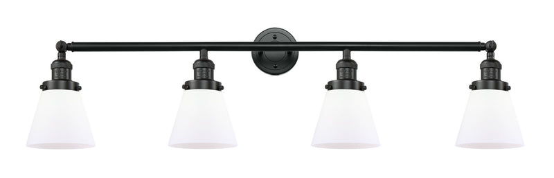 Innovations 215-BK-G61 Four Light Bath Vanity, Matte Black