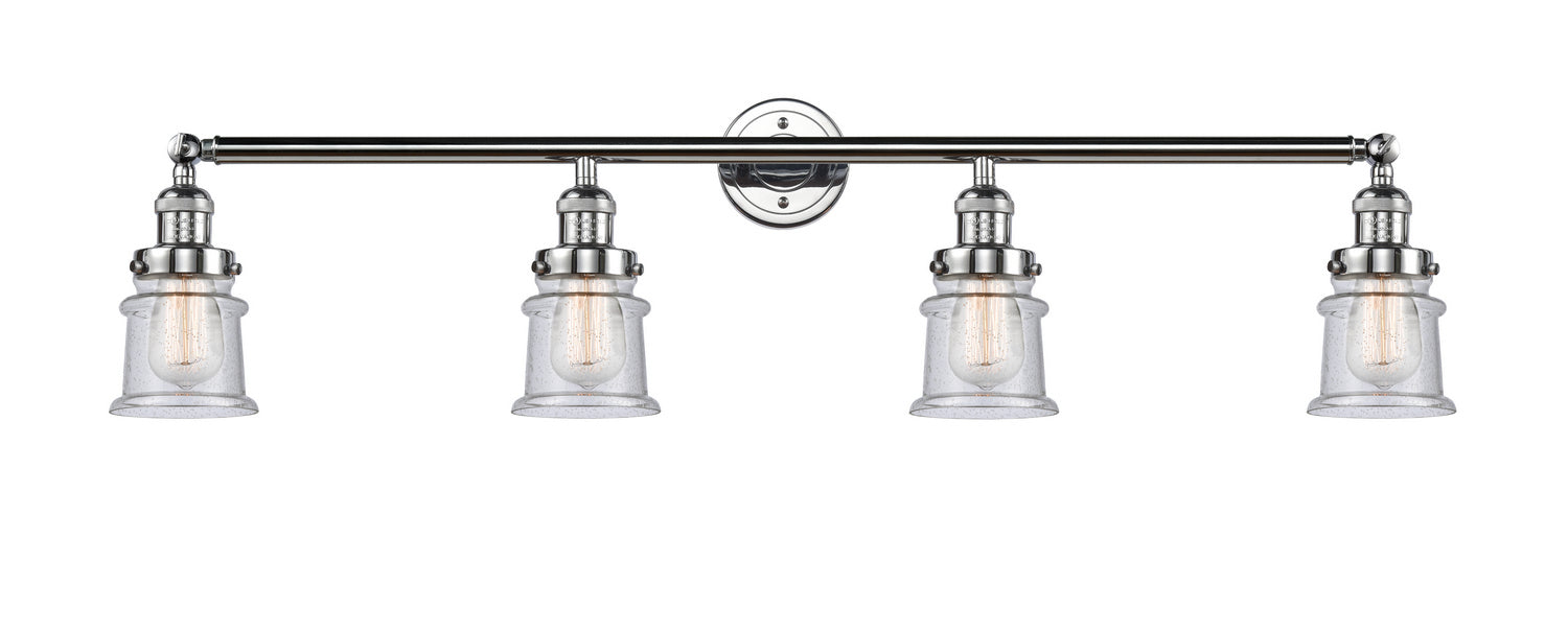 Innovations 215-PC-G184S Four Light Bath Vanity, Polished Chrome