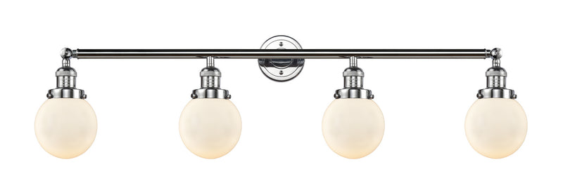 Innovations 215-PC-G201-6 Four Light Bath Vanity, Polished Chrome