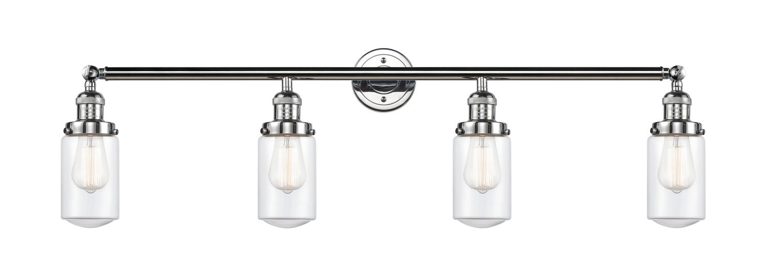 Innovations 215-PC-G312 Four Light Bath Vanity, Polished Chrome