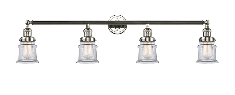 Innovations 215-PN-G182S Four Light Bath Vanity, Polished Nickel