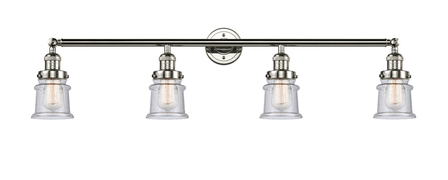 Innovations 215-PN-G184S Four Light Bath Vanity, Polished Nickel
