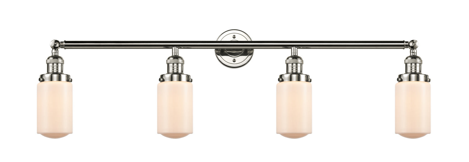 Innovations 215-PN-G311 Four Light Bath Vanity, Polished Nickel