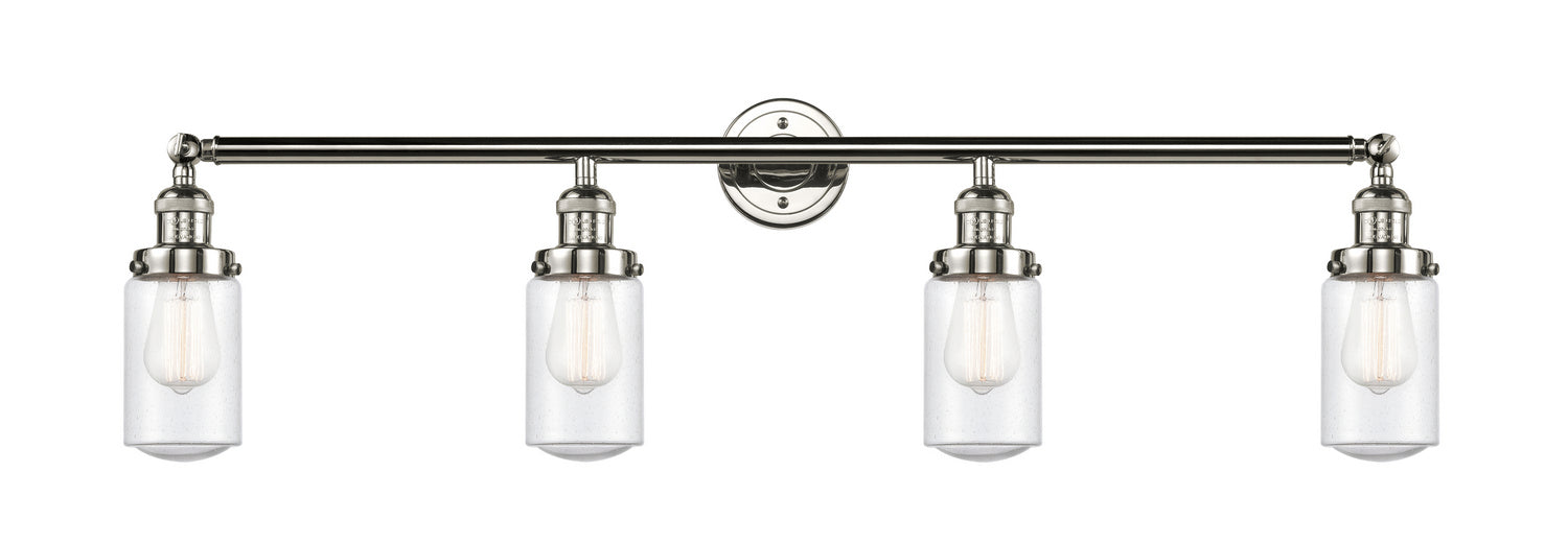 Innovations 215-PN-G314 Four Light Bath Vanity, Polished Nickel