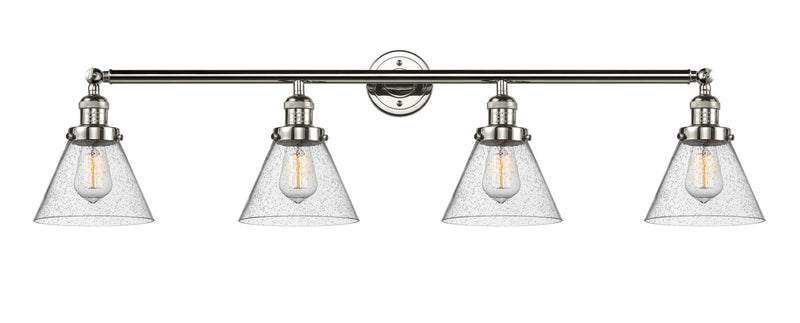 Innovations 215-PN-G44 Four Light Bath Vanity, Polished Nickel