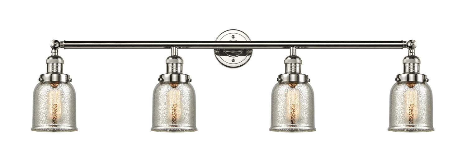 Innovations 215-PN-G58 Four Light Bath Vanity, Polished Nickel