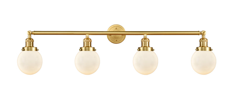 Innovations 215-SG-G201-6 Four Light Bath Vanity, Satin Gold