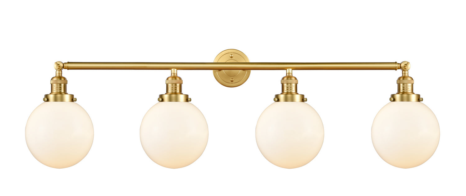 Innovations 215-SG-G201-8 Four Light Bath Vanity, Satin Gold