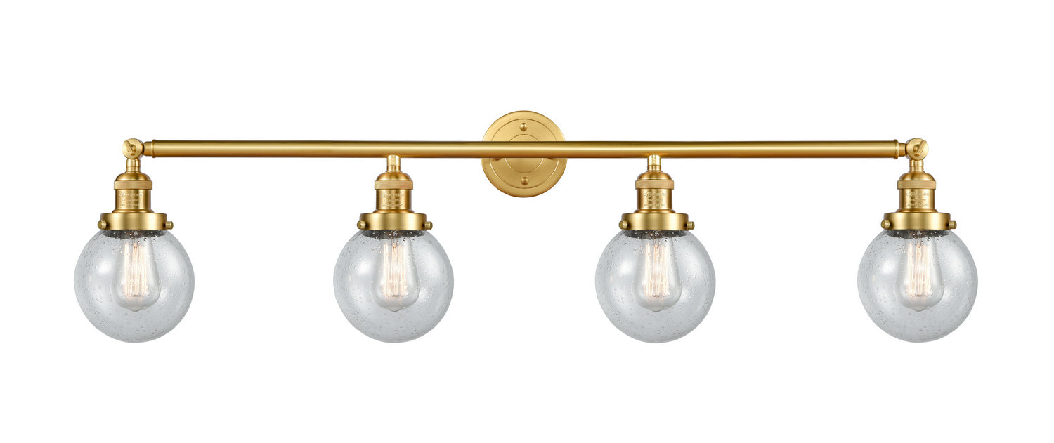 Innovations 215-SG-G204-6 Four Light Bath Vanity, Satin Gold