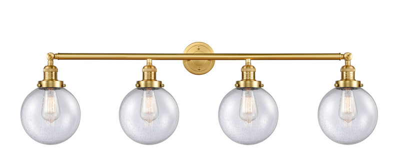 Innovations 215-SG-G204-8 Four Light Bath Vanity, Satin Gold