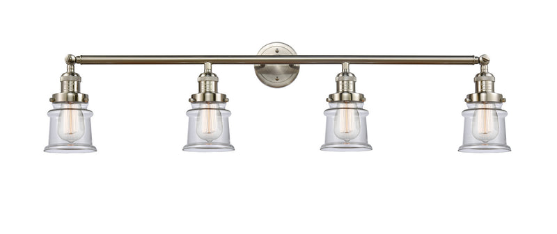 Innovations 215-SN-G182S Four Light Bath Vanity, Brushed Satin Nickel