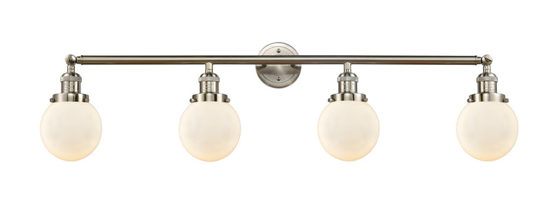 Innovations 215-SN-G201-6 Four Light Bath Vanity, Brushed Satin Nickel