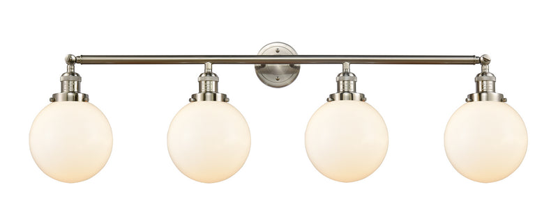 Innovations 215-SN-G201-8 Four Light Bath Vanity, Brushed Satin Nickel