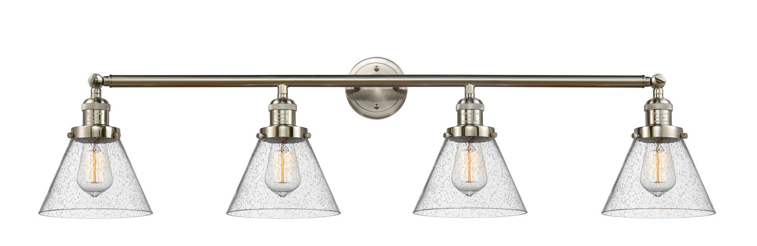 Innovations 215-SN-G44 Four Light Bath Vanity, Brushed Satin Nickel