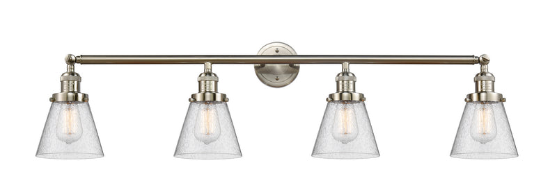 Innovations 215-SN-G64 Four Light Bath Vanity, Brushed Satin Nickel