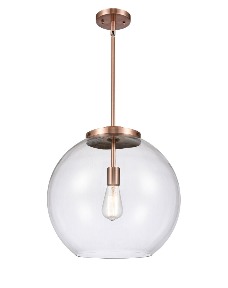 Innovations 221-1S-AC-G122-16 One Light Pendant, Antique Copper