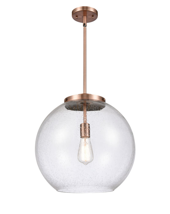 Innovations 221-1S-AC-G124-16 One Light Pendant, Antique Copper