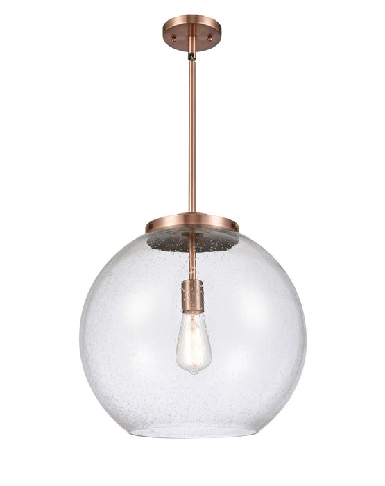 Innovations 221-1S-AC-G124-16-LED LED Pendant, Antique Copper