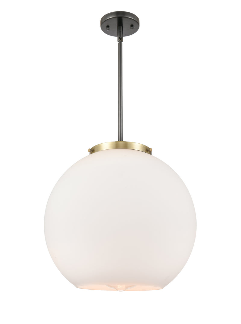 Innovations 221-1S-BAB-G121-16 One Light Pendant, Black Antique Brass