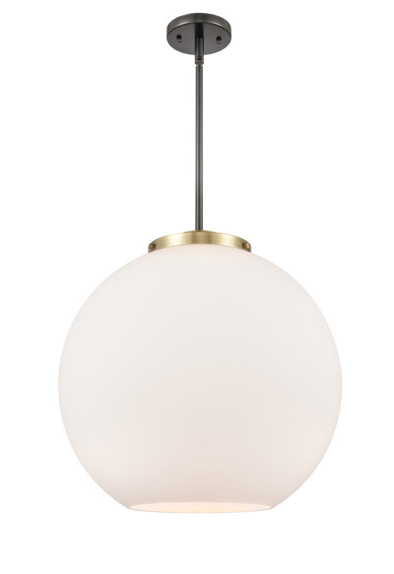Innovations 221-1S-BAB-G121-18 One Light Pendant, Black Antique Brass