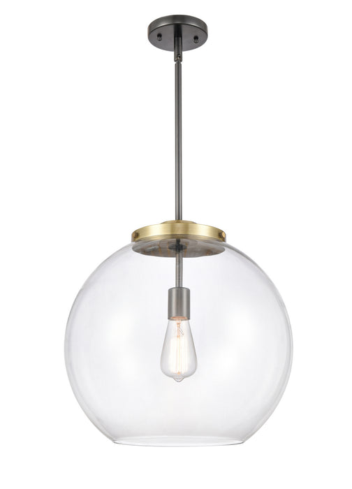 Innovations 221-1S-BAB-G122-16 One Light Pendant, Black Antique Brass