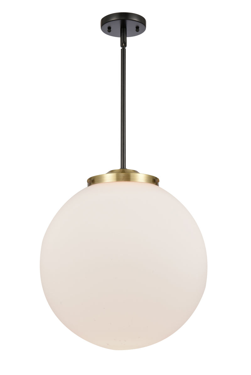 Innovations 221-1S-BAB-G201-16 One Light Pendant, Black Antique Brass
