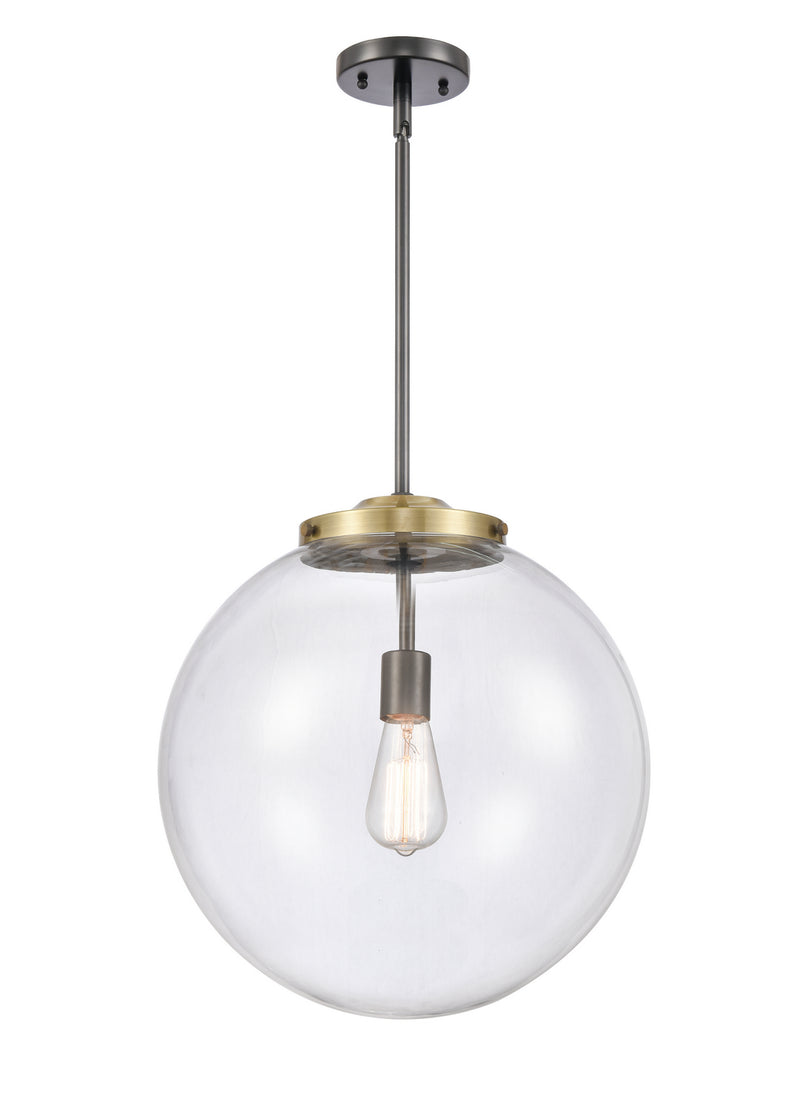 Innovations 221-1S-BAB-G202-16 One Light Pendant, Black Antique Brass