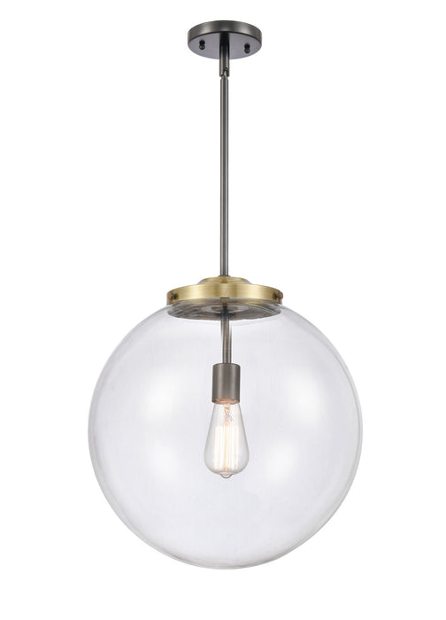 Innovations 221-1S-BAB-G202-16 One Light Pendant, Black Antique Brass