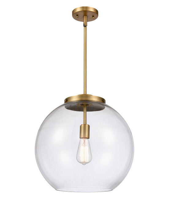 Innovations 221-1S-BB-G122-16 One Light Pendant, Brushed Brass