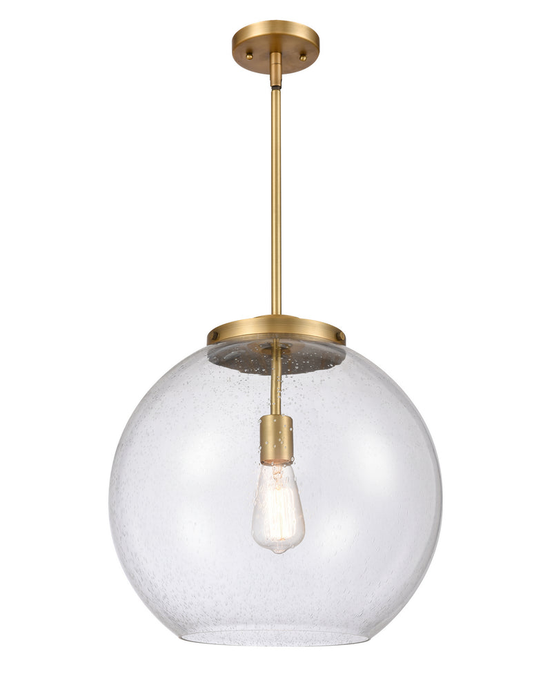 Innovations 221-1S-BB-G124-16 One Light Pendant, Brushed Brass