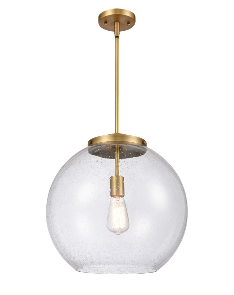 Innovations 221-1S-BB-G124-16-LED LED Pendant, Brushed Brass