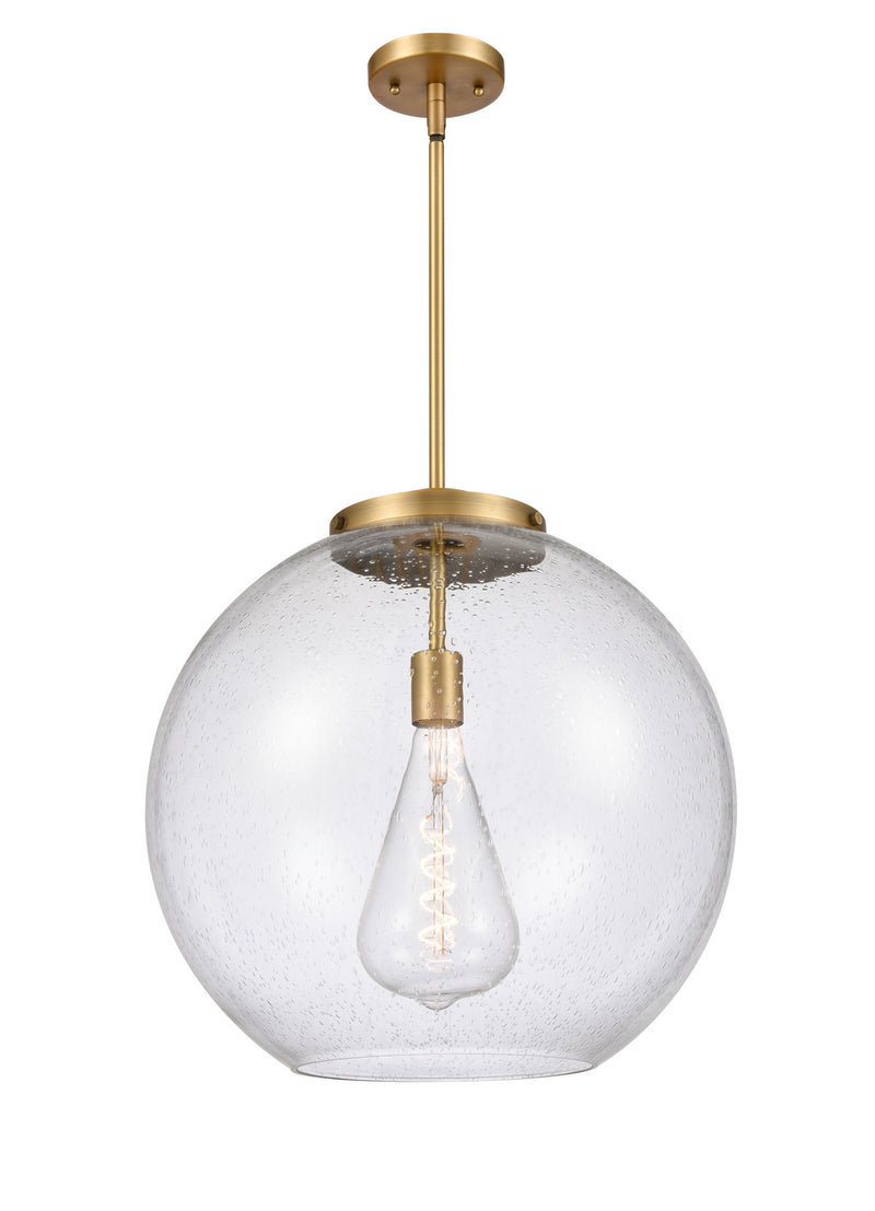 Innovations 221-1S-BB-G124-18 One Light Pendant, Brushed Brass