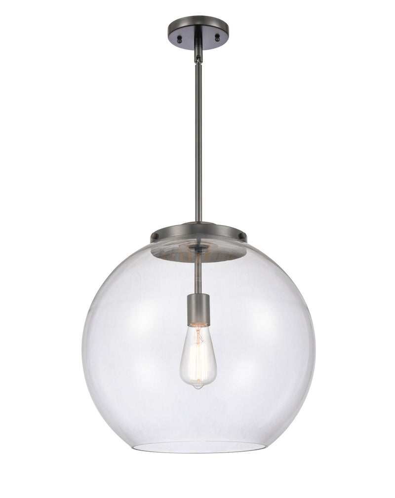 Innovations 221-1S-BK-G122-16 One Light Pendant, Matte Black
